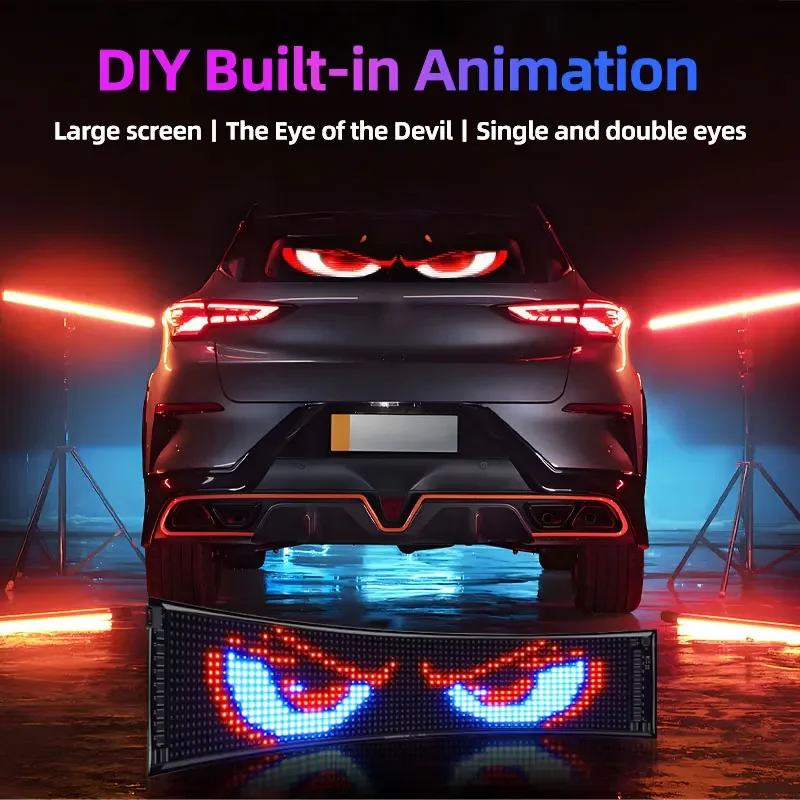 Фото Автомобильный светодиодный светильник Devil Eye, динамический свет, сделай сам, программируемый текстовый узор для Seat Tarraco Ibiza Leon Arona Ateca Alhambra Cupra №2