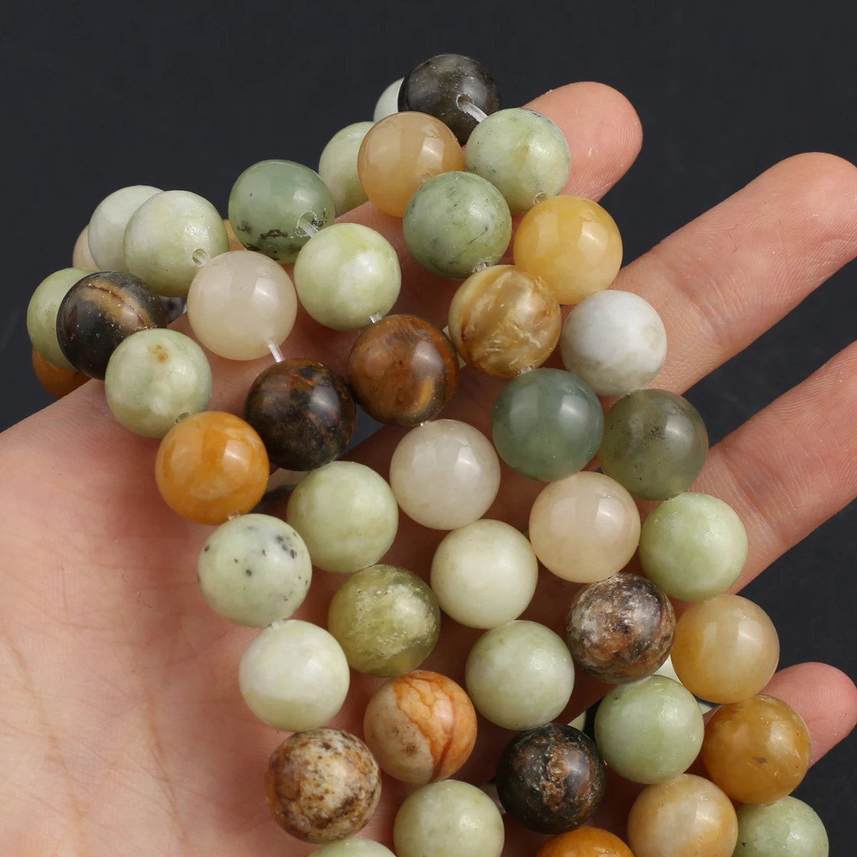 

Natural Stone Beads Round Amazonite Loose Spacer Minerals Bead for Trendy Jewelry Making Diy Bracelet Necklace Accessories