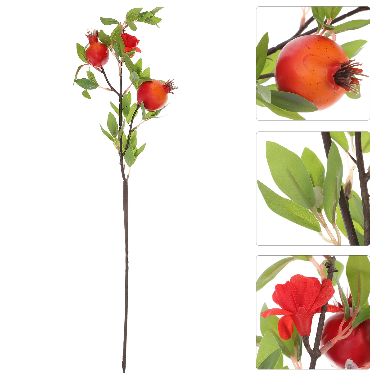

Berry Christmas Picks Artificial Stem Fruit Branches Floral Stems Pomegranate Twig Desk Decorations Red Branch Faux Flower Holly