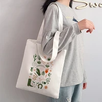 retro creative doodle large capacity canvas tote shoulder bag cloth reusable shopping bag 2022 women trend handbags shopper bags