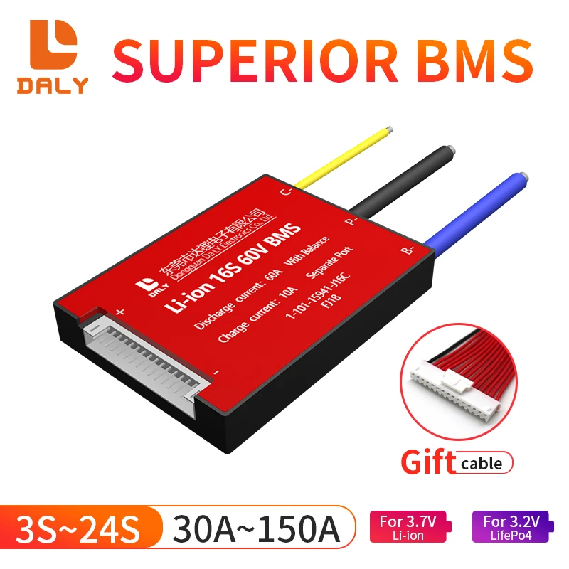 Балансировочная плата 30A Bms Li-Ion LiFePO4 BMS 3s 4s 7s 8s 10s 12s 13s 14s 15s 16s 20s 24s 12V 24v 36V 48V 60V 72V |