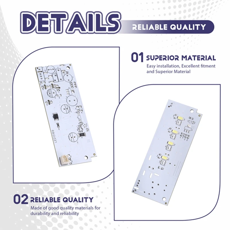 Комплект светодиодных фонарей для холодильников W 3 шт. 10515058 В 10515057 Драйвер