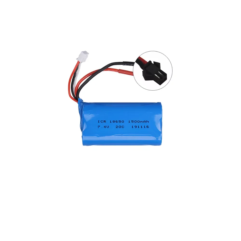 

7.4V 1500mAh Lipo Battery for WPL MN99S D90 U12A S033g Q1 H101 7.4V 18650 SM Battery Rc Boats Cars Tanks Drones Parts 2S 7.4V