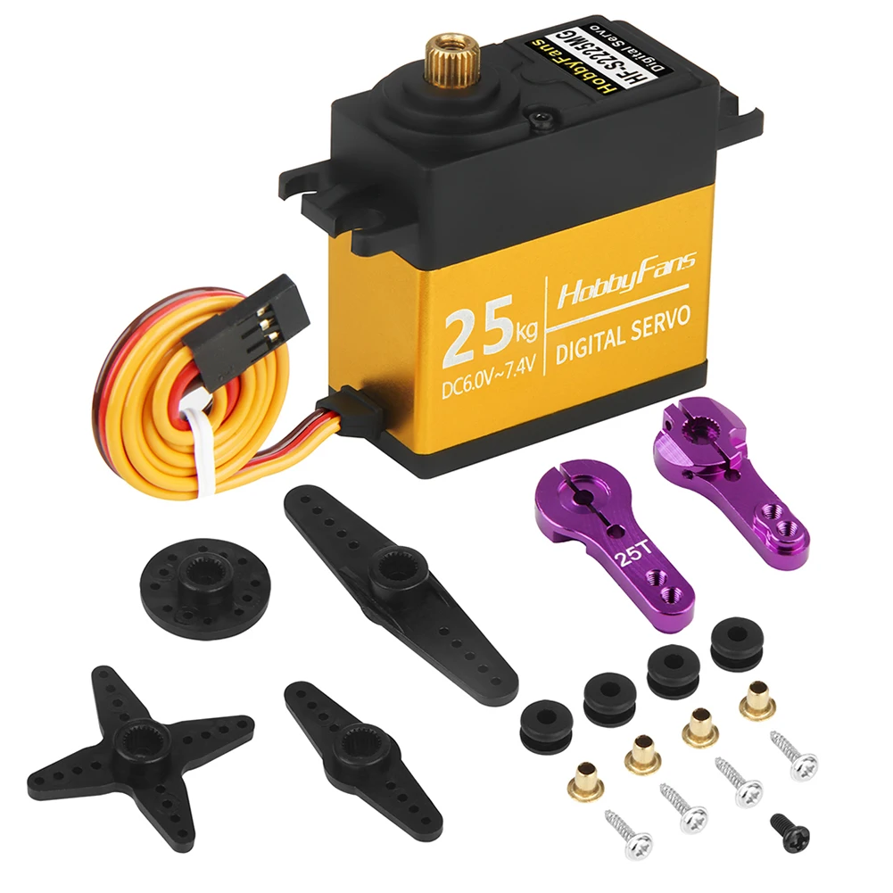 

Gear High Torque Waterproof 25kg RC Crawler Car Boat High Torque Digital Servo Kit for RC Crawler Car Boat