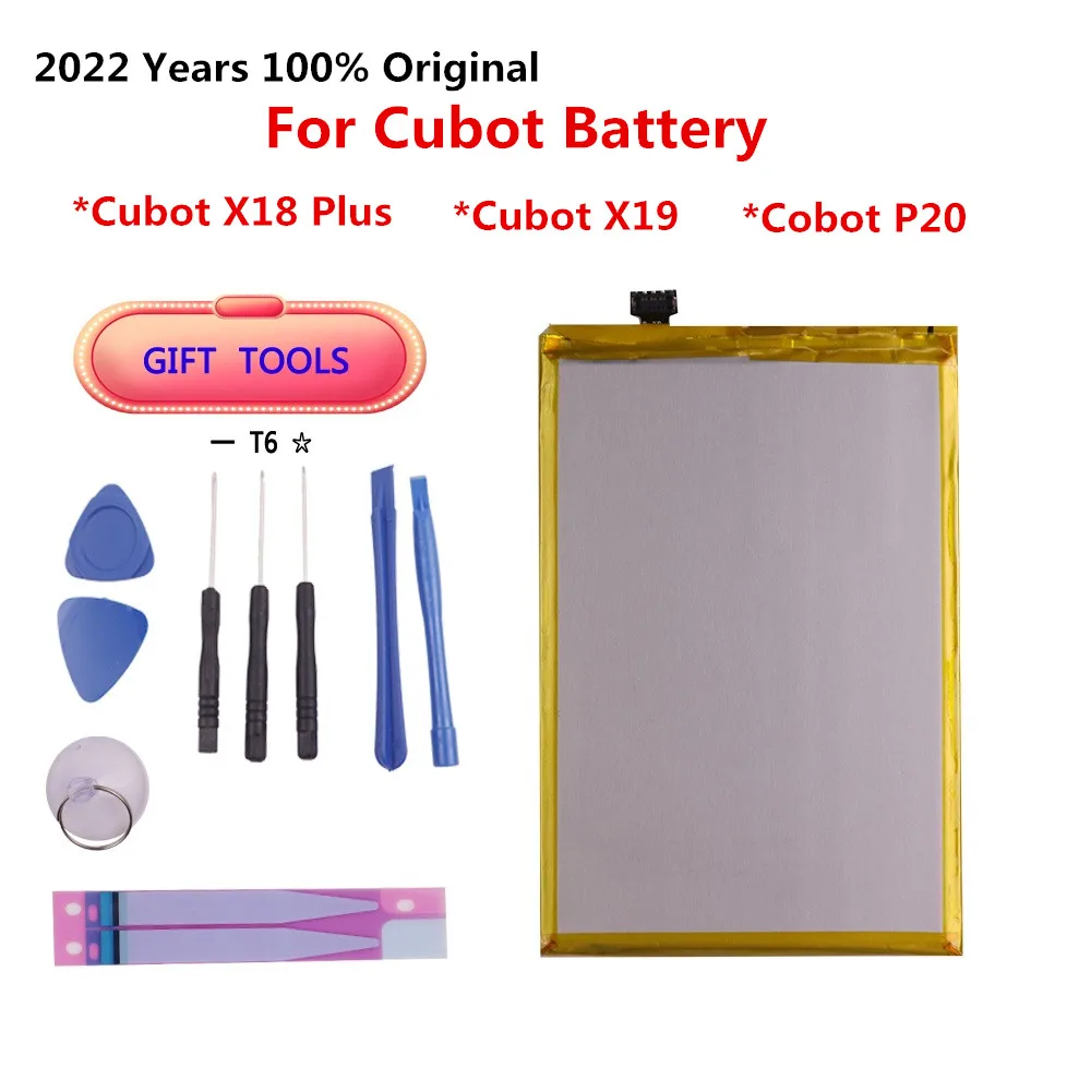 2022 Years 100% Original Battery For Cubot X18 Plus X19 P20 4000mAh High Quality Mobile Phone Battery In Stock + Tools