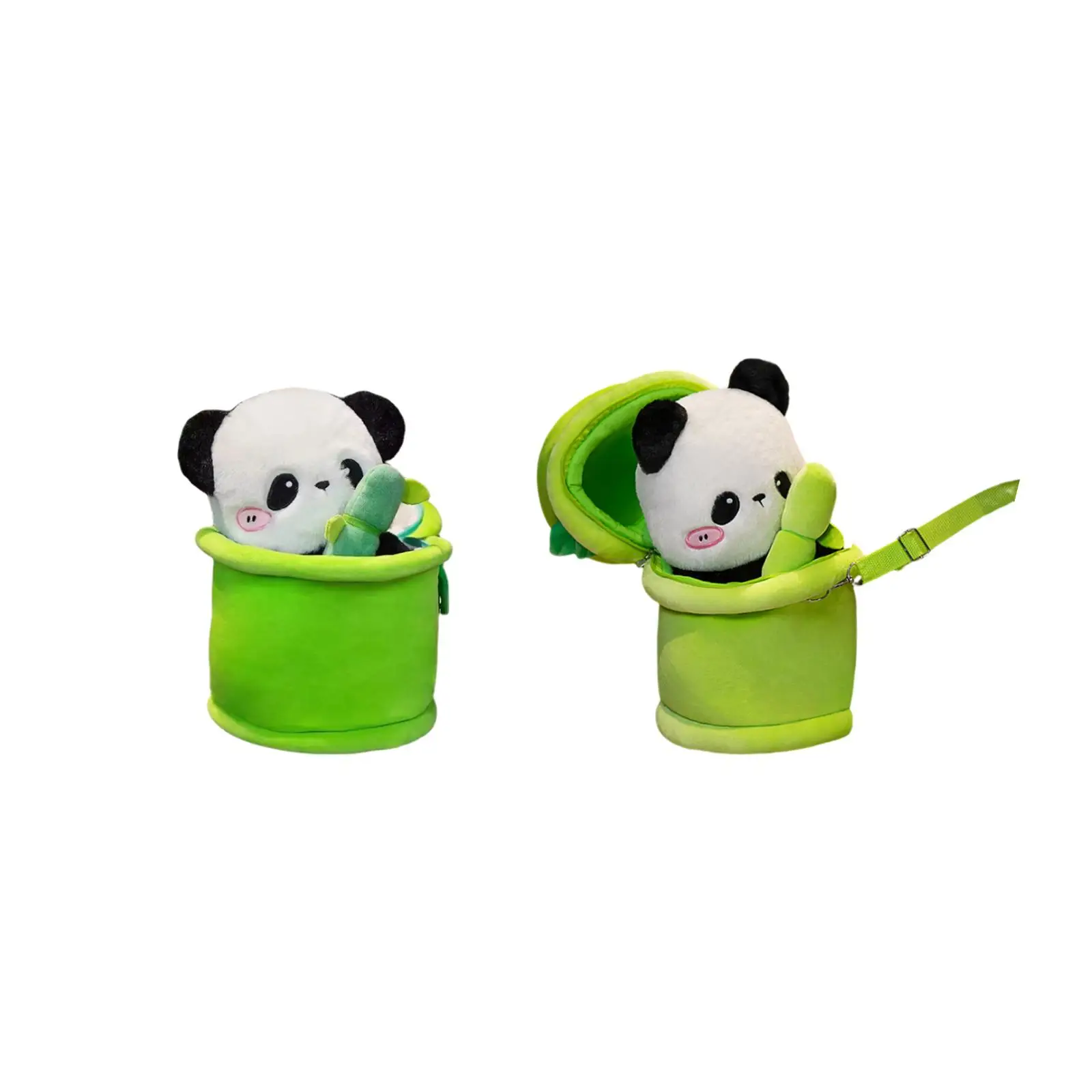 

Lovely Bamboo Tube Panda Stuffed Animal Hugging Plush Doll Toys for Birthday