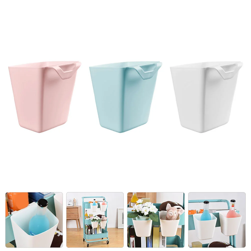 

Hanging Storage Cart Basket Cup Rolling Holder Organizer Baskets Trolleybucket Kitchen Wall Accessories Trash Bins Bathroom Box
