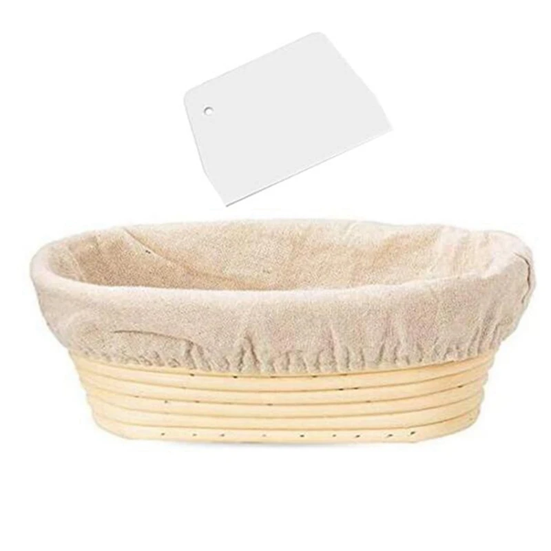 

8Pcs 10 Inch Oval Shaped Bread Banneton Proofing Basket - Baking Dough Bowl Gifts For Bakers Proving Baskets