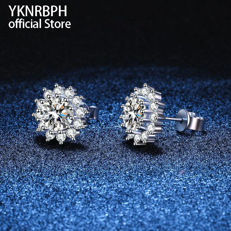 

Женские серебряные серьги YKNRBPH 925, серьги-гвоздики в виде снежинок для женщин, Изящные Ювелирные изделия, серьги, подарок