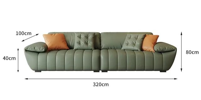Диван-пианино для гостиной, напольный современный темно-зеленыйдизайнерский диван, роскошный кожаный диван nappa с животными и ушками