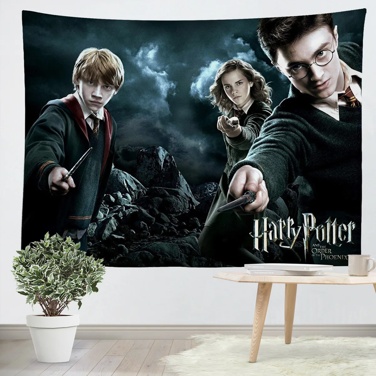 

Hot Selling Harriese Magician Boy Bedroom Tapestry Wall Blanket Potter Printed Magic Academy Background Cloth Hanging Cloth