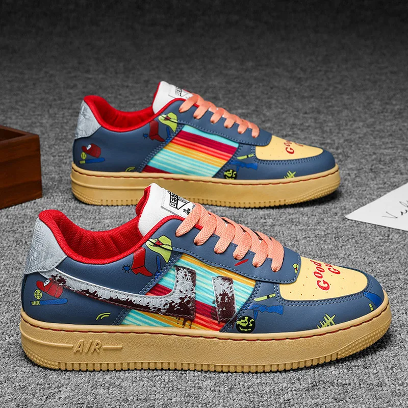 Spring Autumn men's Air Force One running shoes sneakers tide low-top student sports moral training shoes men's Tennies shoes