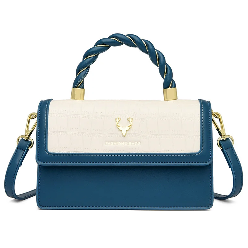 

Модная простая темпераментная маленькая квадратная сумка с эффектом ветра, женская сумка на одно плечо 2022, портативная текстура с головой о...