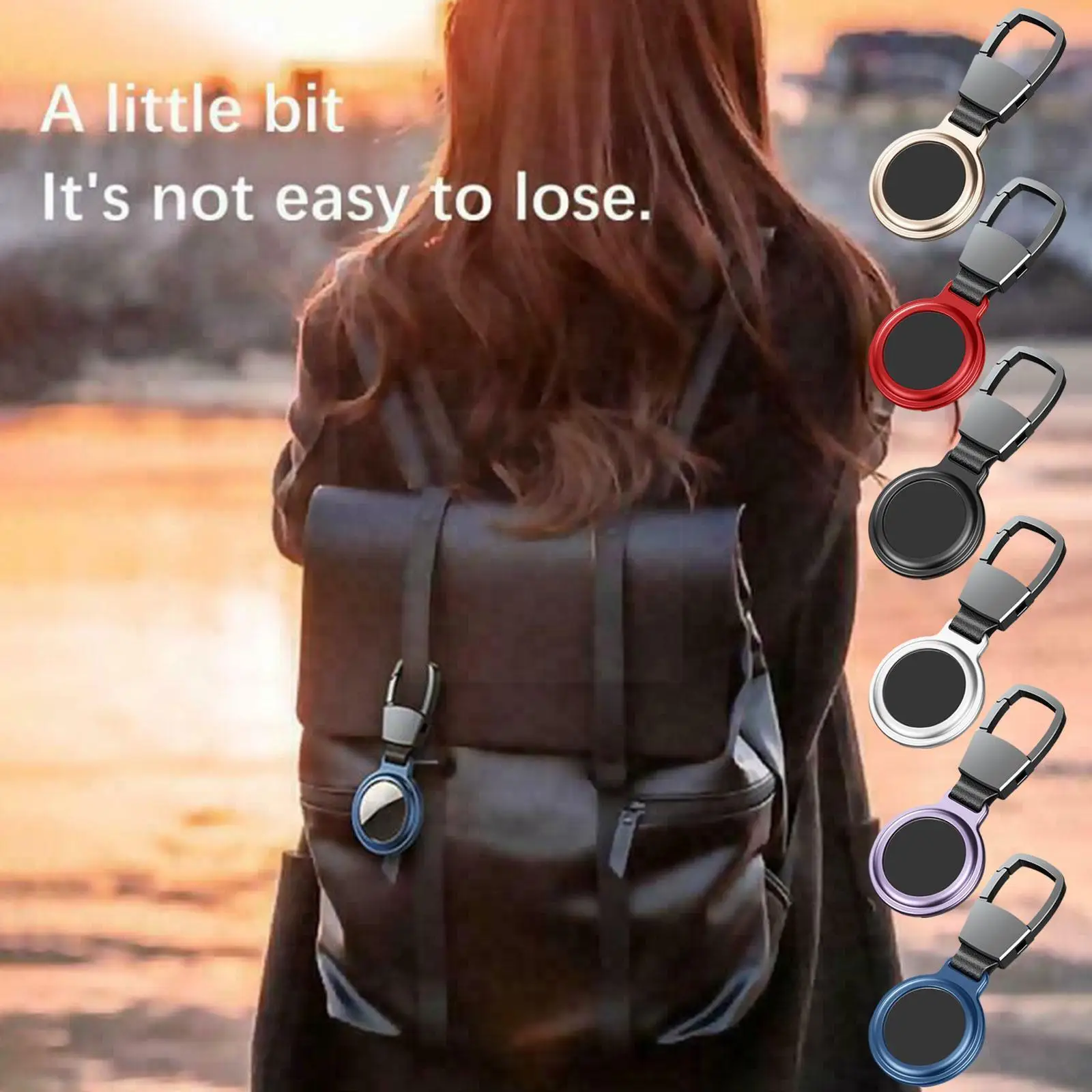 

For AirTag Locator Protective Cover Metal Magnetic Anti-lost Device Keychain For Apple Airtags Shockproof Tracker Locator C V0H4