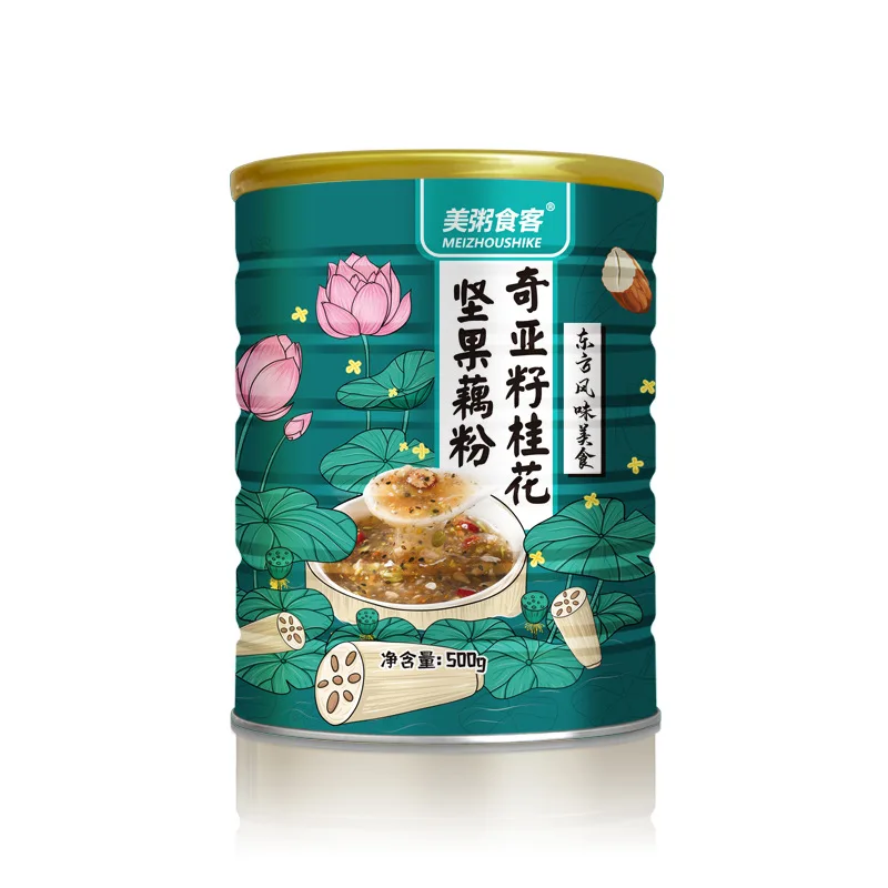 

Chia seed instant nut lotus root starch soup 500g/can No Teapot
