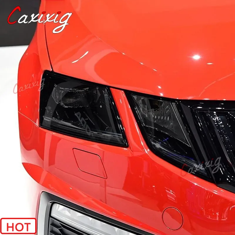 Защитная пленка для автомобильной фары дымчатый черный оттенок виниловая