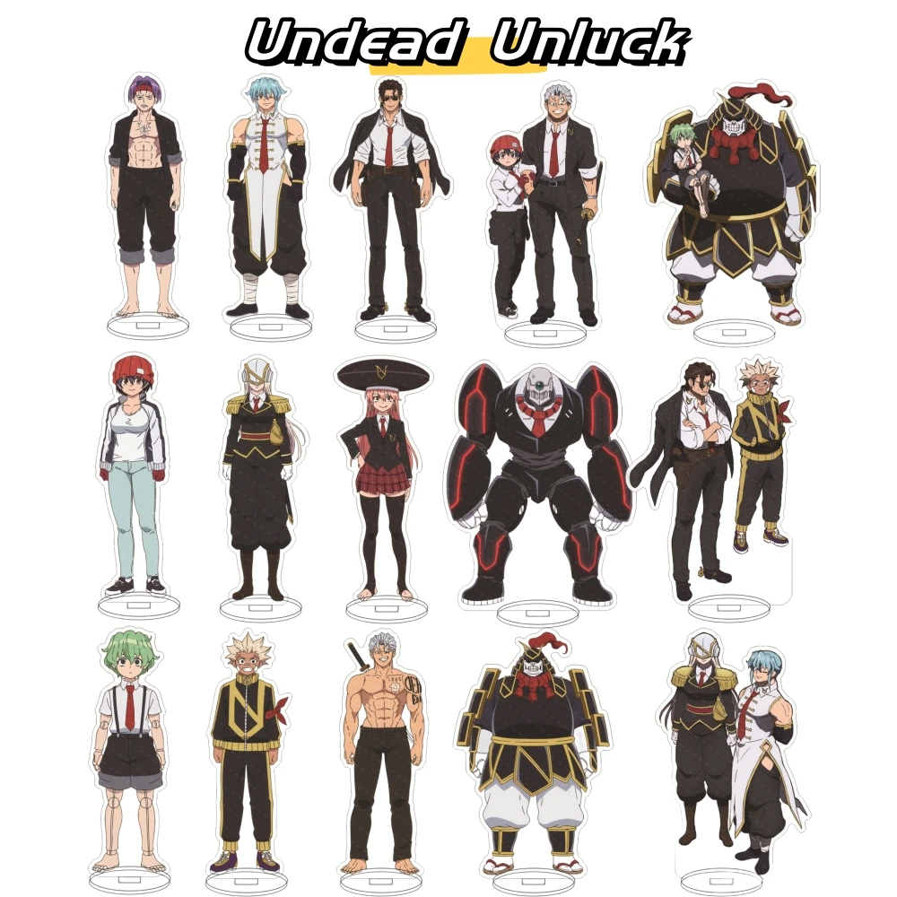 

Anime Undead Unluck Desk Decor Acrylic Stand Izumo Fuuko Andy Couple Key Chain Figure Model Plate Cospaly Fans Gift Keychains