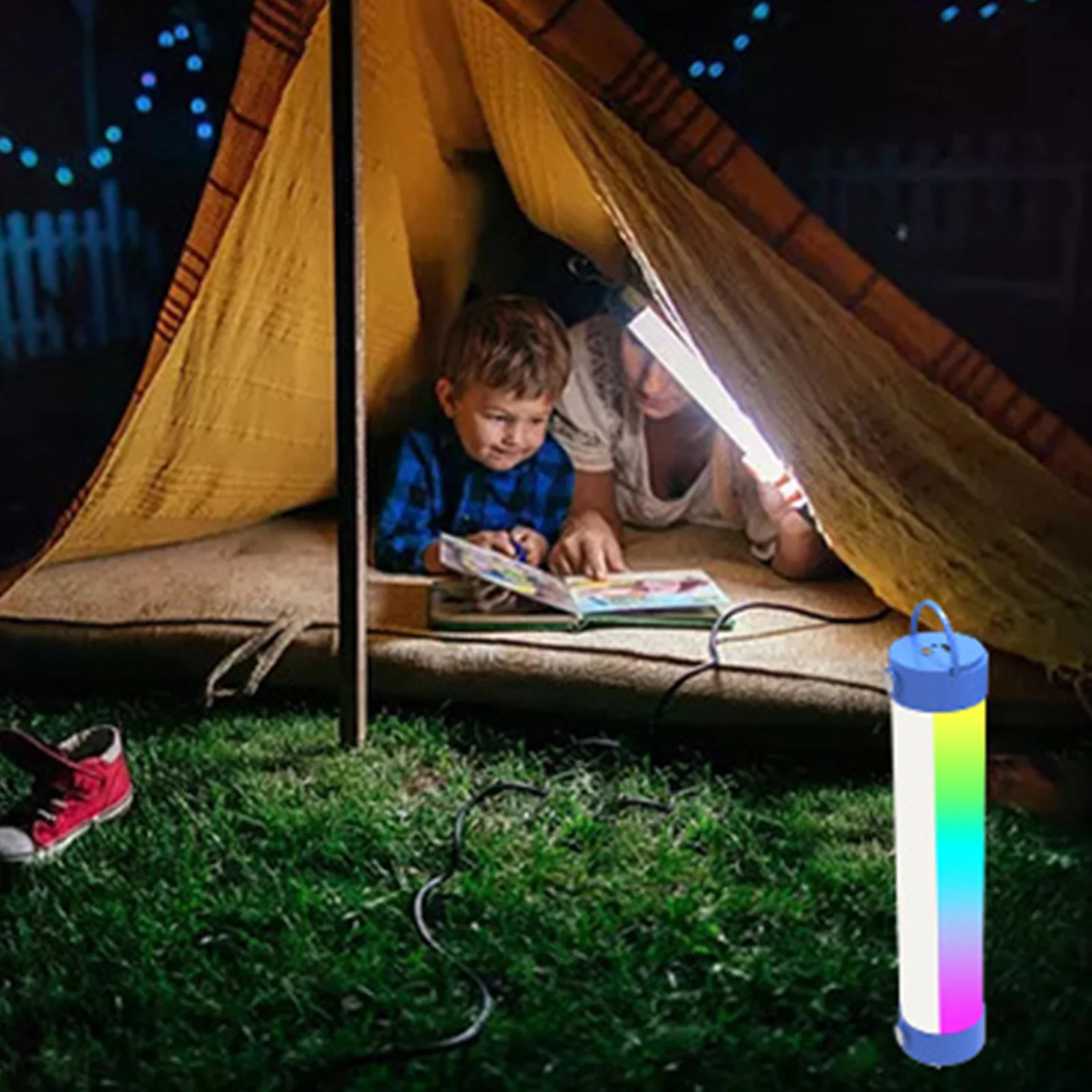 

Светильник для кемпинга, 1200 мА · ч, цветной, с USB-зарядкой