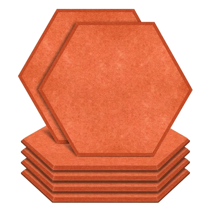 

6 Pack Hexagon Acoustic Panels Sound Proof Padding Beveled Edge Sound Panels For Recording Studio Office Home