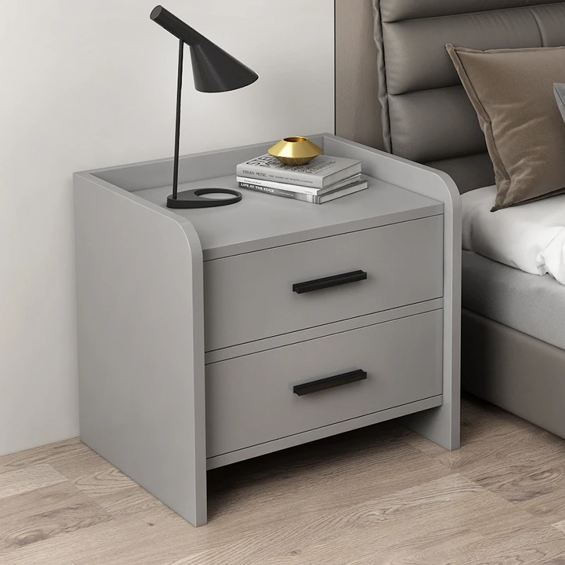 

Modern Mobile Bedside Table Mdf Drawers Minimalist Korean Nightstands Unique White Tables De Nuit Bedroom Set Furniture