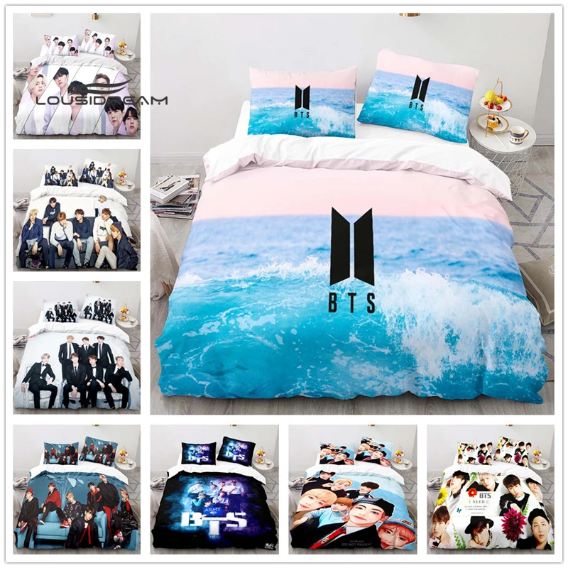 

Korean Boy Group Idol Duvet Cover Pillowcase Boy Kid Teen Girl Bedding Covers Set King Queen Twin Comforter Bedding Sets