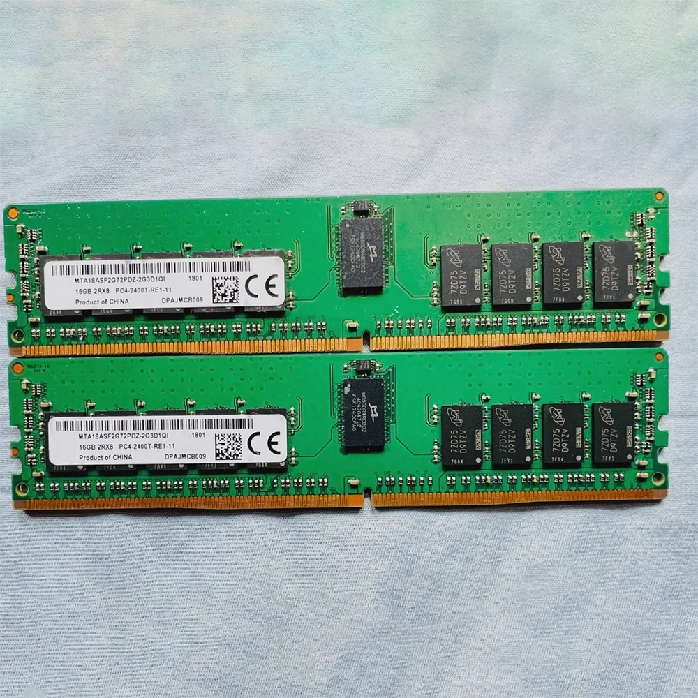 

1 PCS MTA18ASF2G72PDZ-2G3D1 For MT RAM 16G 16GB 2R×8 PC4-2400T 2400 DDR4 ECC Server Memory Fast Ship High Quality