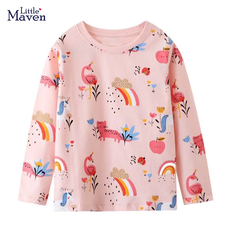 

Футболка с длинным рукавом для девочек 2-7 лет