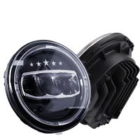 motorcycle headlamp with angle eye led headlight 7inch housing bucket led round shape bulb headlamp 80w car fog lights