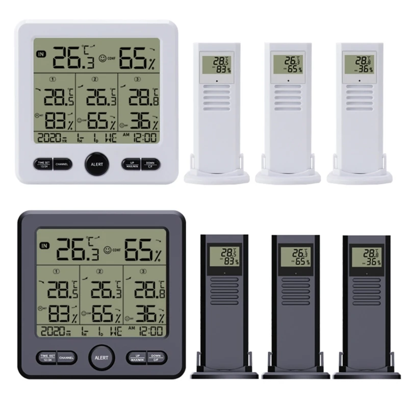 

N0HB Wireless Humidity Meter Hygrometer Table Desk with Alert Alarm ℃