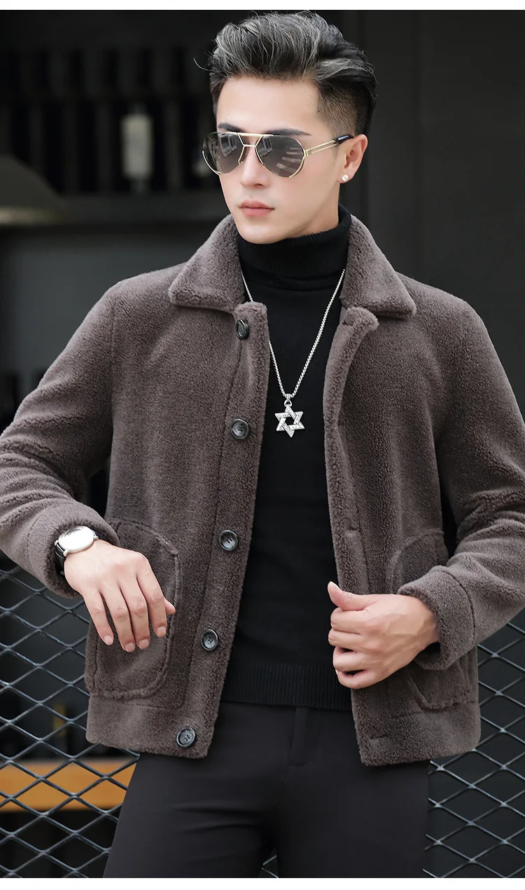 

Aoottii Real Fur Coat Male Winter Jacket Men Clothes 2022 100% Sheep Shearling Fur Coats Double-side Wear Coat Man Jackets K