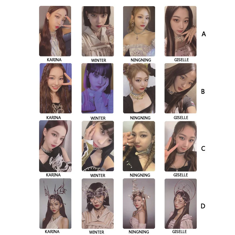 

KPOP aespa Savage LOMO Same Style Homemade Cards Signature Printed Cards High Quality Photo Cards WINTER Gifts Fan Collection