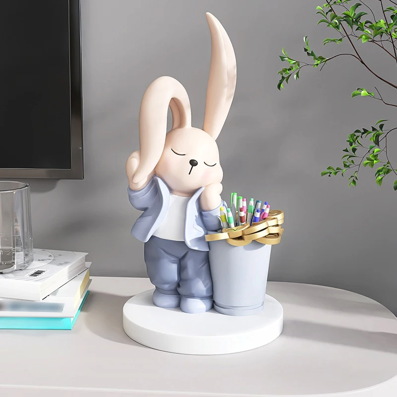 

Zhaocai Rabbit Desktop Small Decoration Living Room TV Cabinet Home Decoration Office Decoration Birthday housewarming Gift