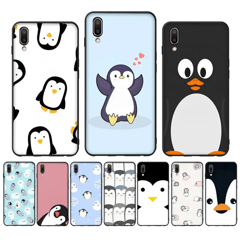 

Cartoon penguin Phone Case For Oppo Reno Realme C3 6Pro Cover For vivo Y91C Y17 Y19 Funda Capa