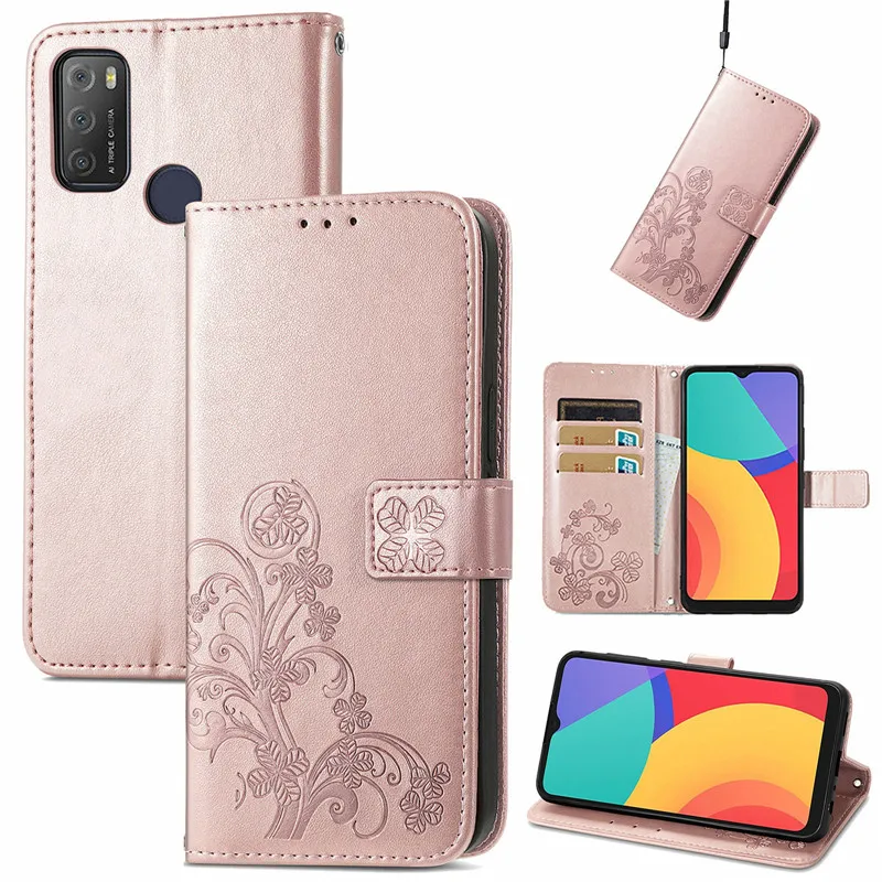 Кожаный флип-чехол для Alcatel 1S 2021 6025H 1B 3X 2020 1L 2022 силиконовый чехол-бумажник