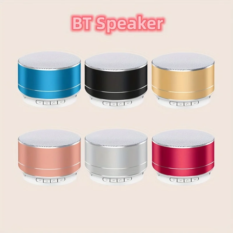 

Wireless Speaker,Portable BT Speaker Soundbox Stereo H D Surrounding Sound With Charging Line LED