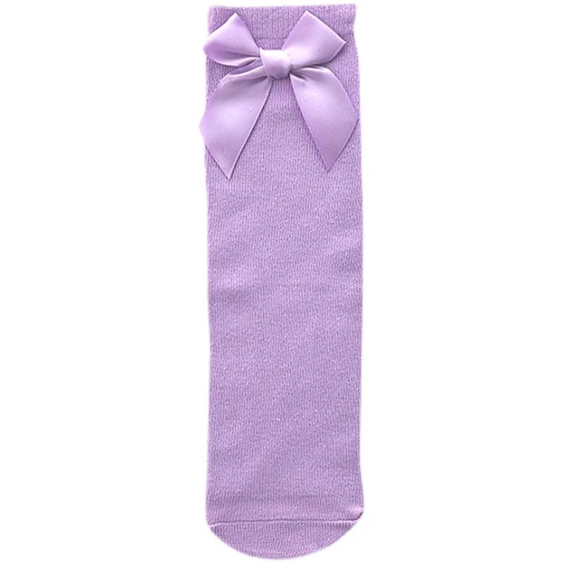 Носки для девочек Высокие гольфы с большим бантом мягкие маленьких новые детские