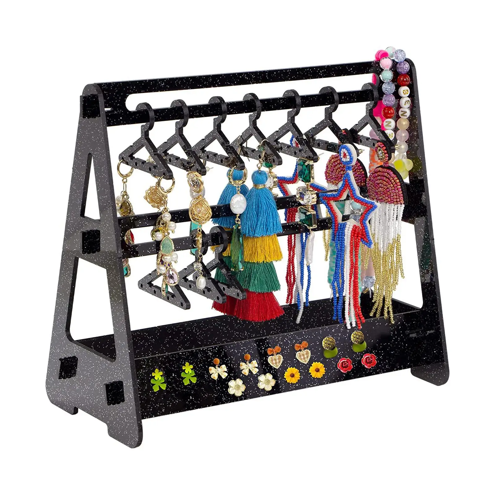 

Jewelry Organizer Coat Hanger Shaped Jewelry Acrylic Ornaments for Ear Studs