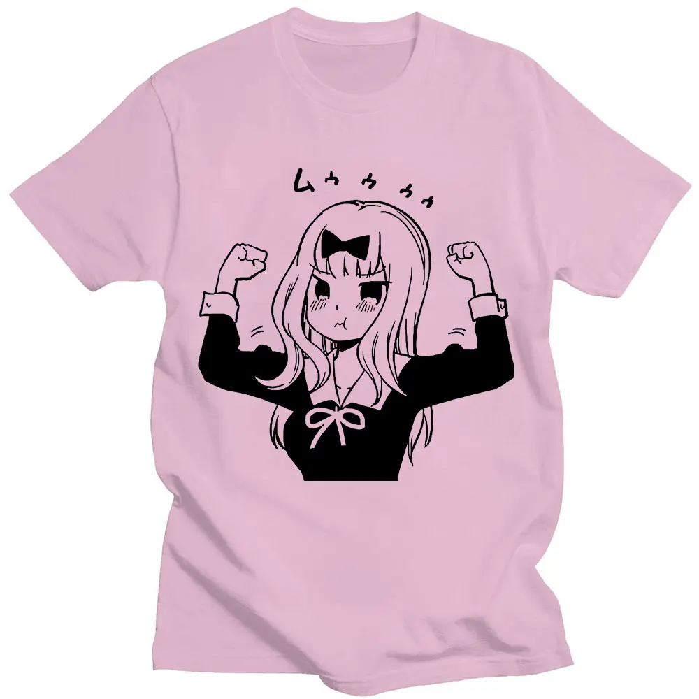 

Anime Kaguya Sama Love Is War Miyuki Shinomiya Fujiwara Chika T-Shirts Men's Women's Funny Manga Cotton T Shirt Tops Kawaii Tops