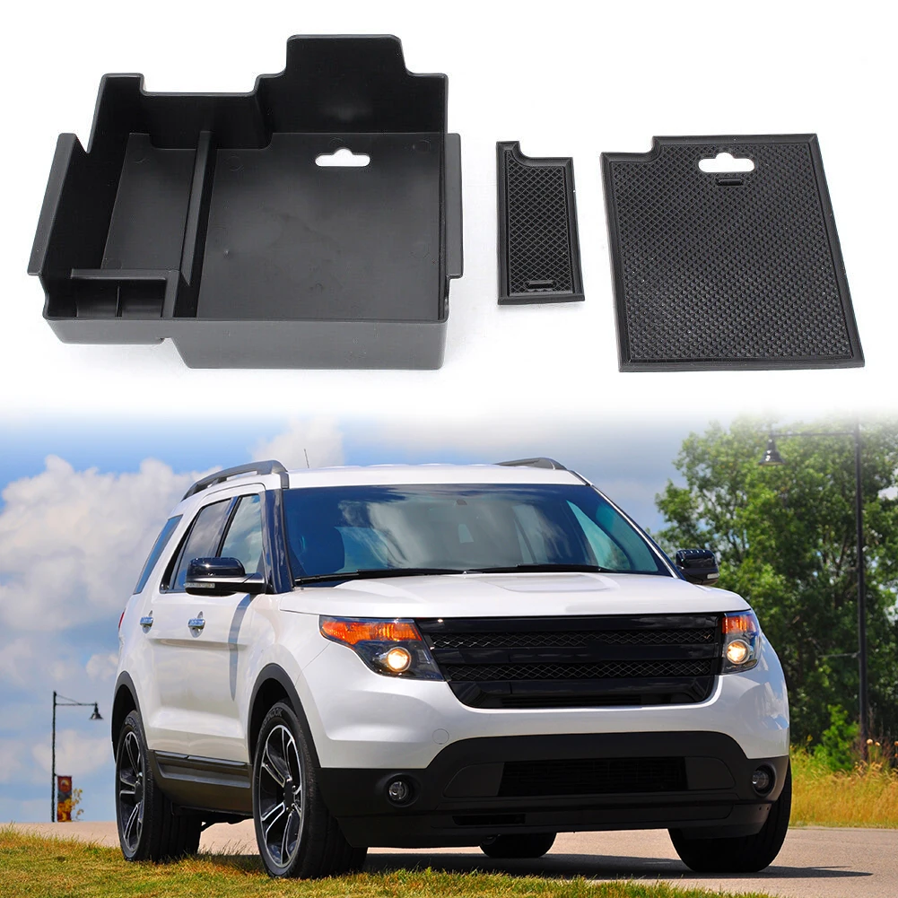 

Контейнер для хранения подлокотников автомобильной консоли, контейнер-лоток для Ford Explorer 2011-2017, качественный ABS контейнер для хранения в сал...