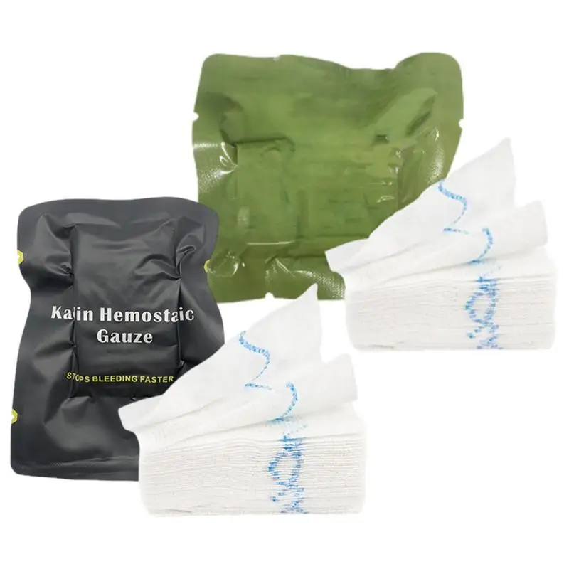 

Portable Hemostatic Kaolin Gauze Combat Emergencies Trauma Fold Wrap Bandage For Outdoor Injury Instant Aid Kit Wound Dressing