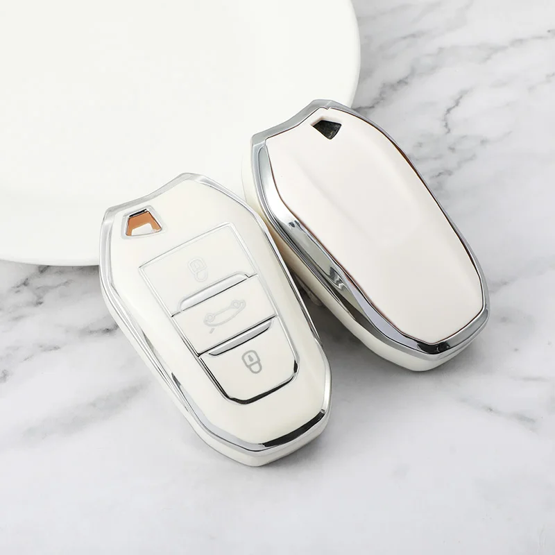 

New TPU Car Remote Key Case Cover Shell for Peugeot 308 408 508 2008 3008 4008 5008 Citroen C4 C4L C6 C3-XR Picasso DS3 DS4 DS5