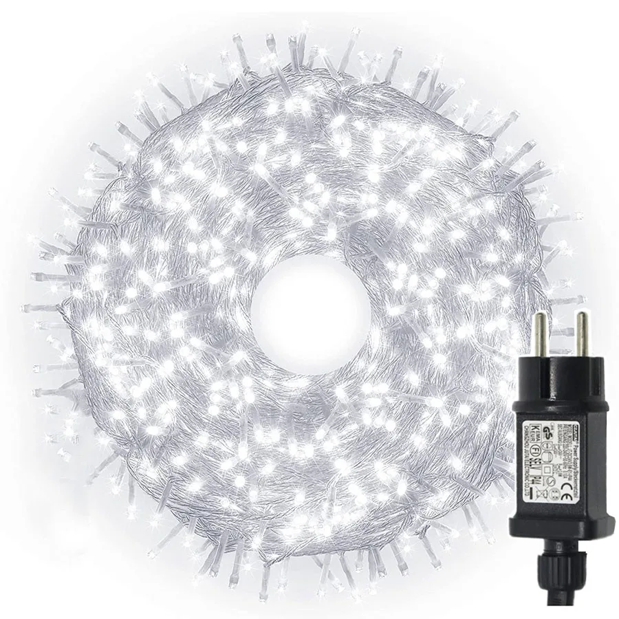 

200/500/1000 LED Fairy String Light Outdoor Christmas Light 8 Modes Waterproof Twinkle Fairy Light for Holiday Wedding Decor