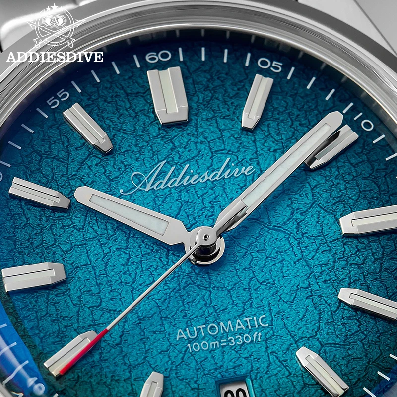 Фото ADDIESDIVE Мужские часы с градиентом Роскошные автоматические механические часы из нержавеющей стали AD2531 reloj hombre K1 Часы из минерального стекла №3