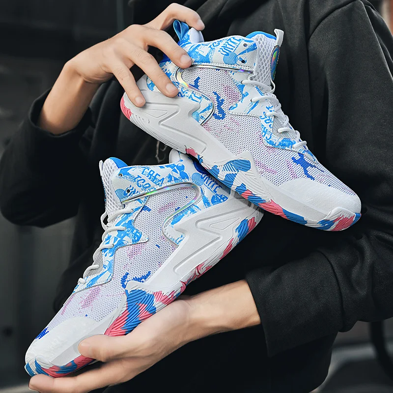 2022 Men's High Top Basketball Shoes Breathable Comfort Sports Shoes Unisex Training Athletic Sneakers Men Zapatilla De Hombre