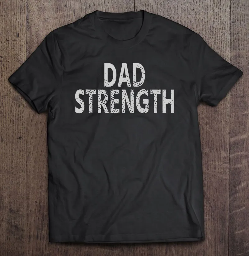 

Футболка мужская оверсайз из хлопка, рубашка оверсайз с надписью Dad Strength Gift, одежда для мужчин