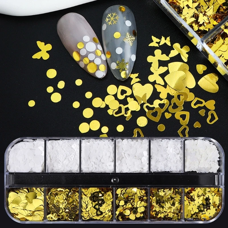 

N58F Resin Glitter Sequins UV Epoxy Jewelry Casting Mold Filler 3D Nail Glitter Flake