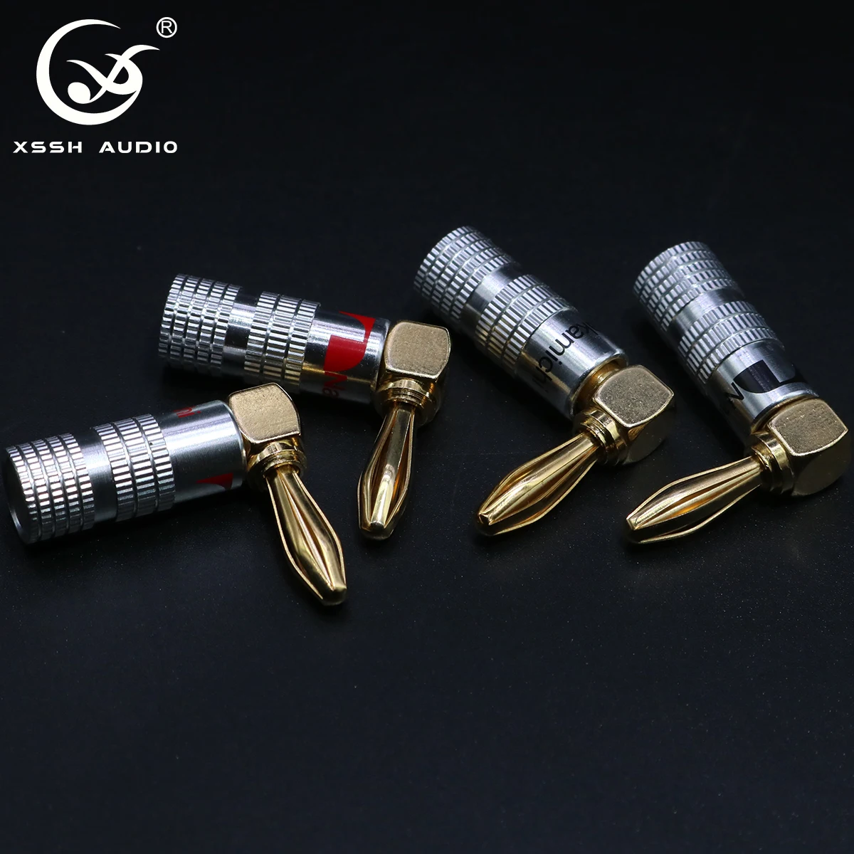 Разъем для динамика Hifi XSSH Audio OEM 8 шт. или 16 Hi-end позолоченный 90 градусов