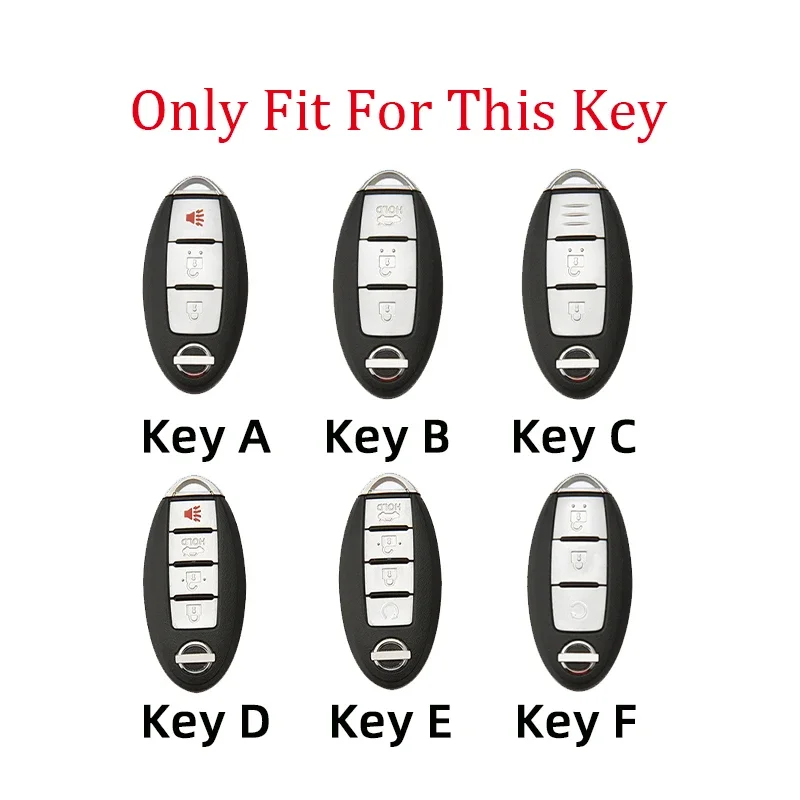 Фото Чехол для ключей из сплава для Nissan Patrol, Altima, Sentra, Murano, X-Trail, Qashqai J11, J10, Tiida, Fuga, Navara, Kicks, Micra, Note, Leaf №2