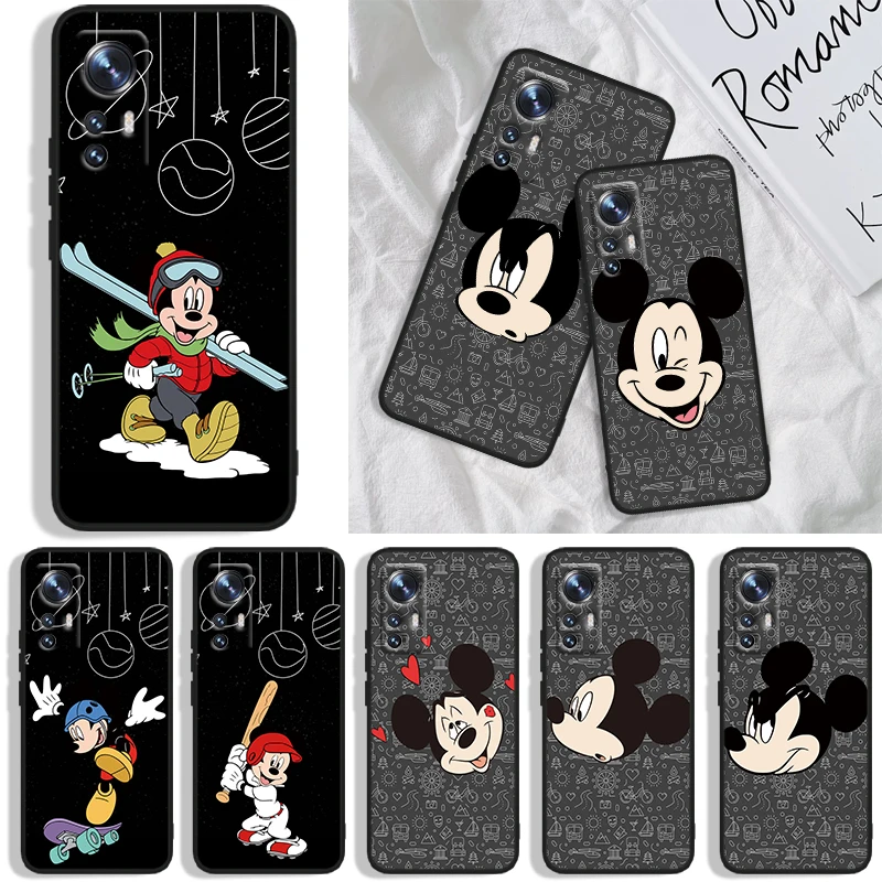 

Good looking mickey Phone Case For Xiaomi Mi A1(5X) A2(6X) A3(CC9E) Play Mix 3 8 9 9T Note 10 Lite Pro SE Black luxury Soft Back