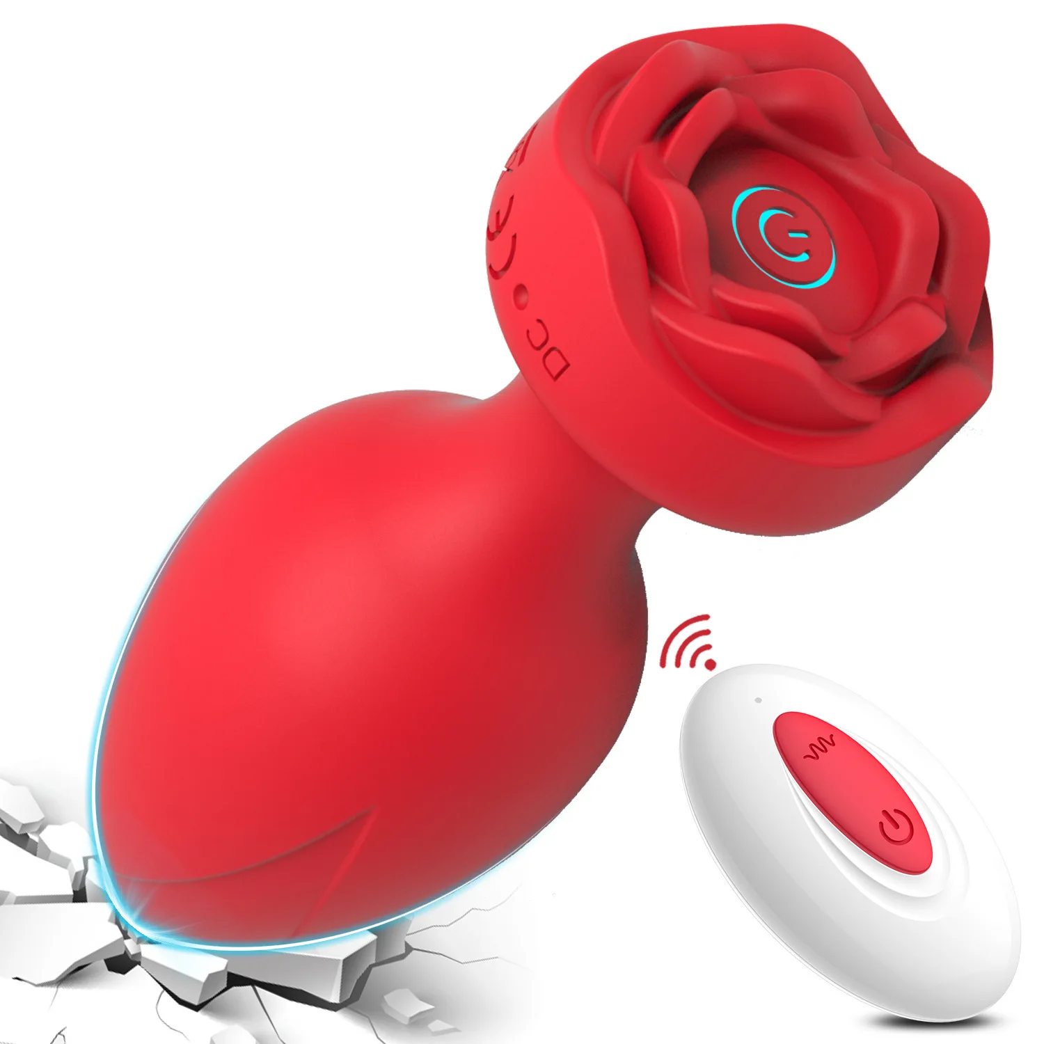 

Adult Portable Sex Toy 10-frequency Remote Control Vibration Anal Plug Rose G-spot Backyard Stimulation Masturbation Sex Toys